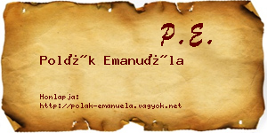 Polák Emanuéla névjegykártya